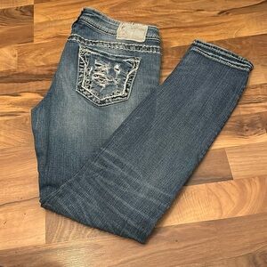 Silver skinny jean